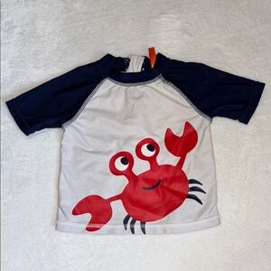 (3 for $10) Joe Fresh Blue and White Rashguard with Playful Crab Design